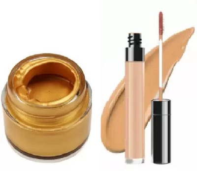 AMOSFIA GOLD LIQUID WATER PROFF FOUNDATION & MATTE FINISH LIQUID CONCEALER(2 Items in the set)