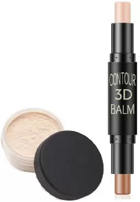 Aylily 2in1 Contour & concealer and Setting makeup loose powder(2 Items in the set)