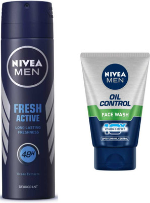 NIVEA Fresh Active Oil Control100ml FW(2 Items in the set)