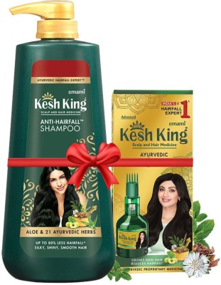 Kesh King Anti Hairfall Shampoo 600ml + Oil 300ml(2 Items in the set)