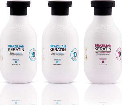 Global Amazon Secrets brazilian keratin shampoo and conditioner with Professional Straightening & Smoothening (Pack of 3)(3 Items in the set)