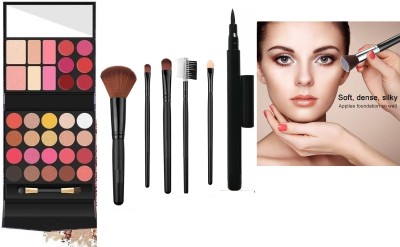 SEUNG COMBO MAKEUP BRUSHES WITH SKETCH LINER & MAKEUP KIT PALETTE FOR WOMEN(1 Items in the set)