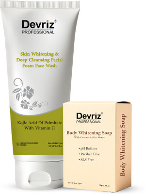 DEVRIZ PROFESSIONAL Premium Combo of Facewash and Whitening Soap(2 Items in the set)