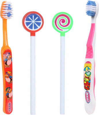 Maxi Oral Care Combo of 4 - 1 TomTom Toothbrush(4 Items in the set)