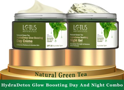 Lotus Botanicals Natural Green Tea HydraDetox Glow Boosting Day And Night Combo(2 Items in the set)