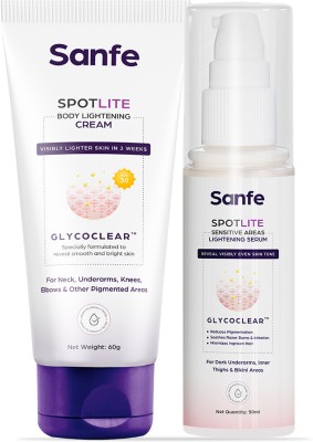 Sanfe Spotlite Body Lightening Combo For Dark & Tanned Neck, Underarms(2 Items in the set)