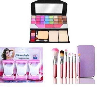 Lenon Beauty Make up kit 6155 & 7 High quality kitty make up brushes w(13 Items in the set)