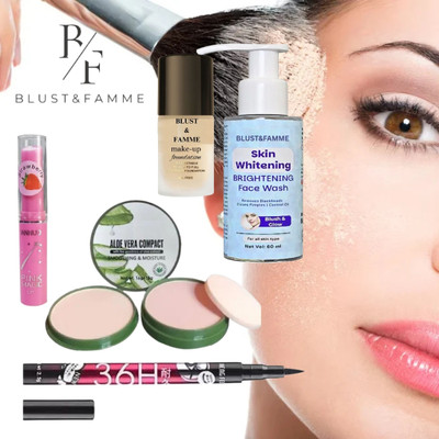 BLUST&FAMME Face makeup combo give a face glowing makeup look set 5h(4 Items in the set)