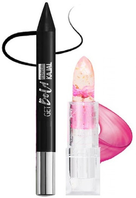 Wonholli Lip Balm Lipstick & Super BlackKajal(2 Items in the set)