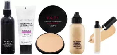 lately MAKEUP COMBO WITH FOUNDATION BOTTLE FIXER PRIMER COMPACT CONCEALER(5 Items in the set)