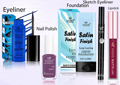 VOZO Makeup Combo Professional Cosmetic Kit with Ultra-Pigmented Set-220(5 Items in the set)