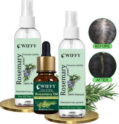 Wiffy 2pc rosemary water and 1 rosemary oil for hair growth serum(3 Items in the set)