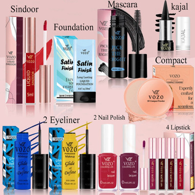VOZO Makeup Combo Full Cosmetic Kit with High-Quality, Skin-Friendly -04(13 Items in the set)