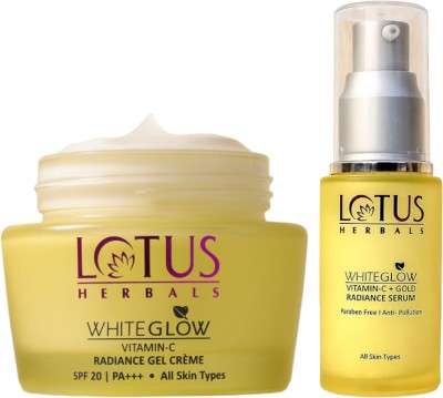 LOTUS HERBALS WhiteGlow VITAMIN-C SERUM 30ml with Vitamin-C Gel Creme 50g(2 Items in the set)