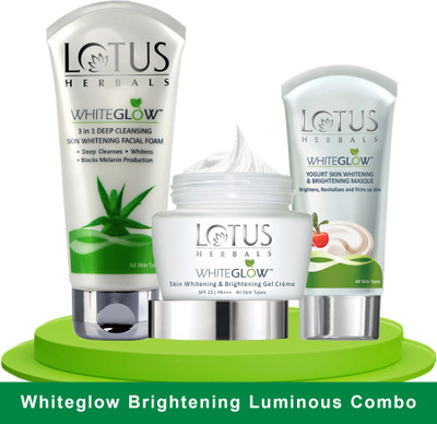 LOTUS HERBALS WhiteGlow Skin Brightening Luminouse Combo(3 Items in the set)