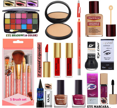Syzol Fast Makeup kit of 14 makeup items AS23(16 Items in the set)