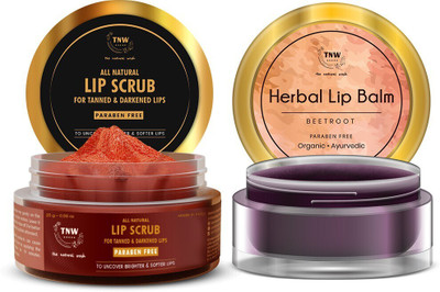 TNW - The Natural Wash Beetroot Lip Balm and Lip Lightening Scrub Combo(2 Items in the set)