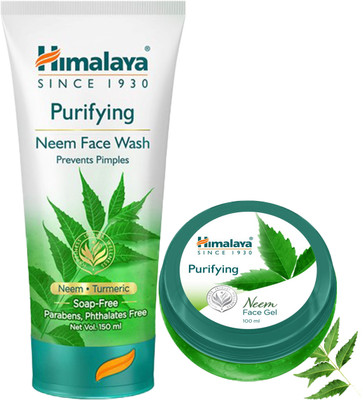 HIMALAYA PURIFYING NEEM FACE WASH 150ML + FACE GEL 100ML(2 Items in the set)