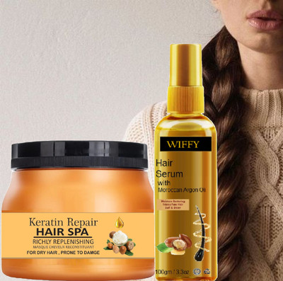 Wiffy 24 Hour Frizz-free Smoothness and shiny hair hair mask and hair serum(2 Items in the set)