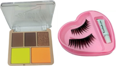 Latixmat Best Professional Eyebrow Make up Palette And 3D Eyelashes(2 Items in the set)