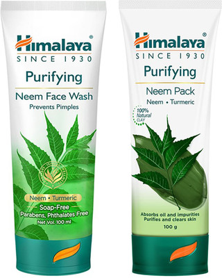 HIMALAYA Purifying Neem Face Wash And Neem Pack (100ml Each)(2 Items in the set)
