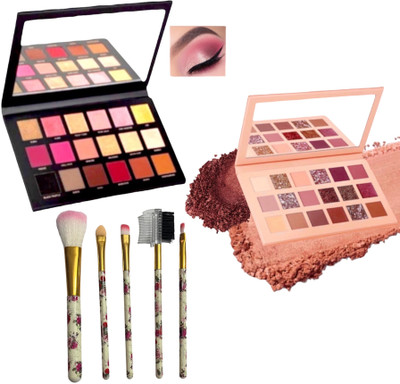 Mehaay cosmetics Mini brushes,Eyeliner, Sponge, Eyelashes,Eyeshadow Palette(5 Items in the set)