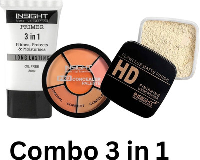INSIGHTCOSMETIC Combo Pack of HD Powder+ Primer+ Concealer.(1 Items in the set)