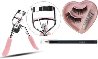Elecsera Eyelash Curler & Beauty Deep Eyebrow Pencil Professional Set of 3 Makeup(3 Items in the set)