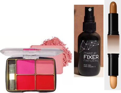 Maryville soft and smooth new mini combo set perfect fixer, contour stick, blusher palette pack of 3(3 Items in the set)