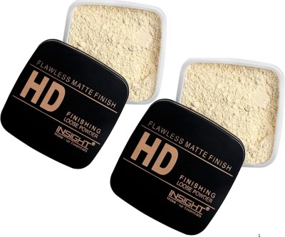 INSIGHTCOSMETIC HD Finishing Loose Powder Pack Of 2 Compact(IVORY, HONEY, 30 g)