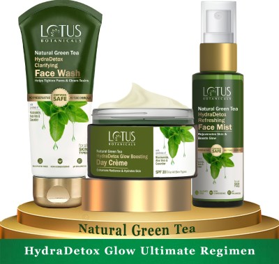 Lotus Botanicals Natural Green Tea HydraDetox Glow Ultimate Regimen(3 Items in the set)