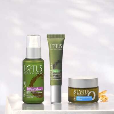 Lotus Professional Phytorx Deep Moisturiser Creme Soothing Toner With Acne Creme(3 Items in the set)