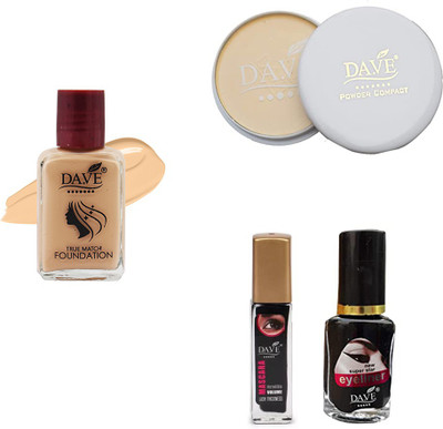 DA.VE Compact+Foundation+Eye Liner+Maskara(4 Items in the set)