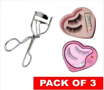 Zailie Eyelash Curler with 2 False Eyelashes(Design of Eyelashes may vary) Eyebrow Shaper/Curler False Eyelashes(3 Items in the set)