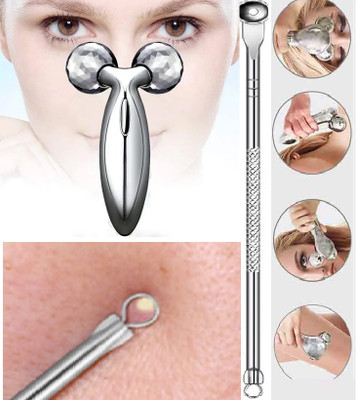 GFSU - GO FOR SOMETHING UNIQUE 3D Manual Roller 3D Y Shape Massager 360 Rotate Full Body Massage For Face Lifting Wrinkle Remover Massager(2 Items in the set)