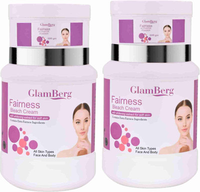 Glamberg Herbal Fairness Bleach Cream With Activator 1 kg x 2(2000 g)