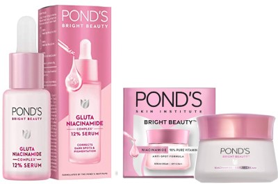 POND's Bright Beauty Gluta Niacinamide Face Serum (14ml) + Bright Beauty Serum Cream (35g)(2 Items in the set)