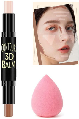 tanvi27 Highlighter and Contour Stick Highlighter (cream) & Blender(2 Items in the set)