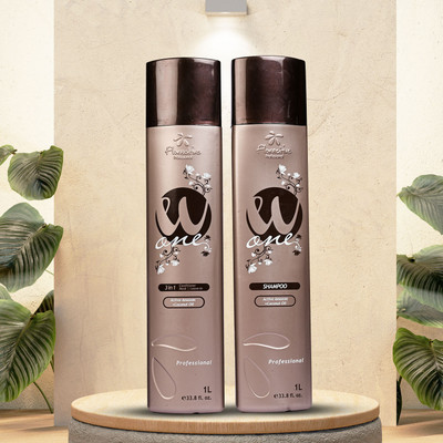 FLORACTIVE PROFISSIONAL W-ONE SHAMPOO AND 3 IN 1 CONDITIONER/MASK/LEAVE-IN (1000ML Each)(2 Items in the set)