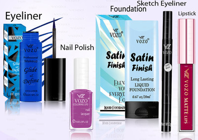 VOZO Makeup Combo Professional Cosmetic Kit with Ultra-Pigmented Set-300(5 Items in the set)