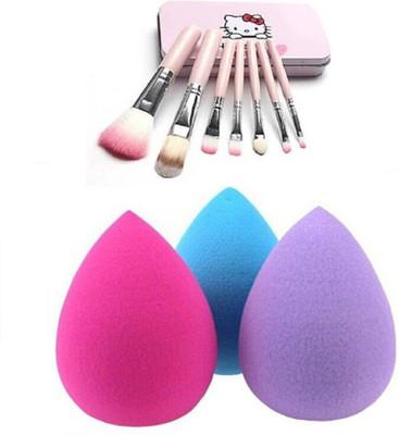 RTB Helo kitty Make-up Brush with beauty blender sponge puff 3(4 Items in the set)