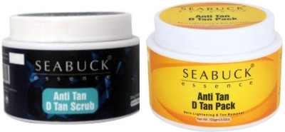 Seabuck Essence Anti Tan D tan Pack and Anti Tan D tan Scrub Each 100 g(2 Items in the set)