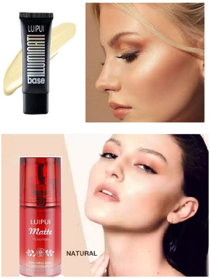 Luipui BASE HIGHLIGHTER (45ML) & BRIGHTEN FACE FOUNDATION (60ML) PACK OF 2(2 Items in the set)