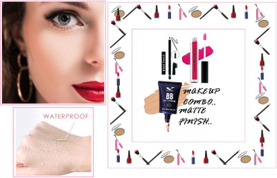 BLUEMERMAID PERFECT MATTE FINISH MAKEUP COMBO KIT FOR WOMEN(3 Items in the set)