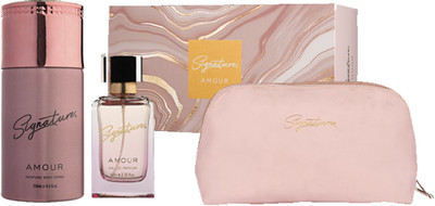 SIGNATURE Amur Perfume 80ML & Amur Deodorant 250ML With Pouch | Fragrance Floral Aquatic(3 Items in the set)