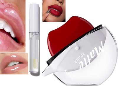 ADJD Moisturizing Plumping Lip Gloss And Red Apple Lip Shape Lipstick(2 Items in the set)