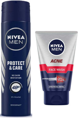 NIVEA Acne 100ml FW Fresh Active Deodrant(2 Items in the set)