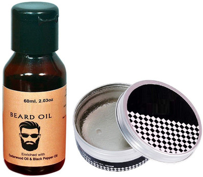 MYEONG perfect men and boy hair styling wax combo with beard oil(2 Items in the set)
