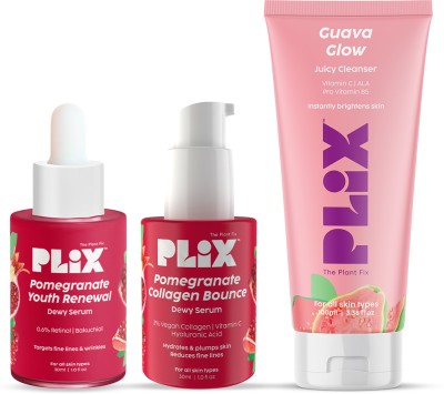 The Plant Fix Plix Anti Ageing Combo, Guava Face Wash, Collagen Serum in AM & Retinol Serum in PM(3 Items in the set)