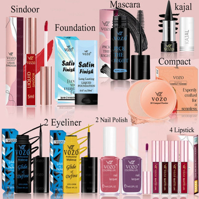 VOZO Makeup Combo Full Cosmetic Kit with High-Quality, Skin-Friendly -200(13 Items in the set)